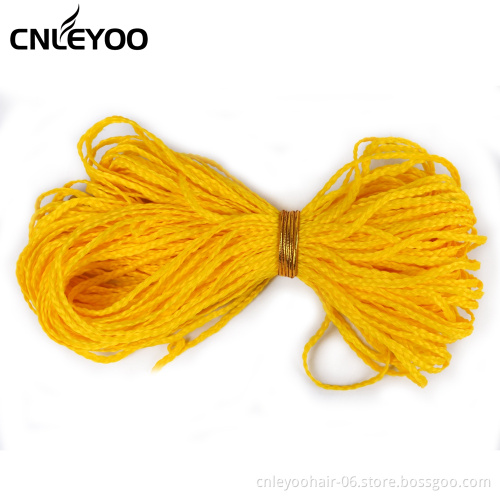 Yellow ZiZi Box Braid Crochet Hair 28 Inch Micro Box Braids Crochet For Fashion